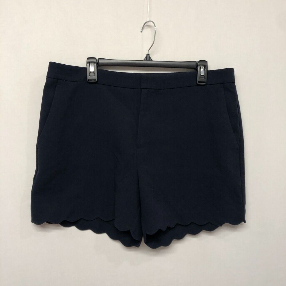Banana Republic Women Scallop Hem Chino Bermuda Shorts Size 14 Blue M210 -26